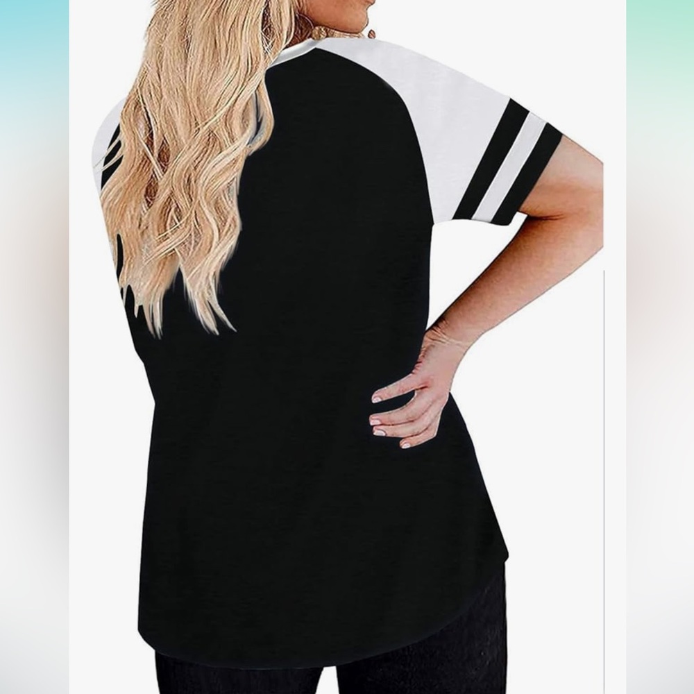 Jersey V-Neck Tee - Picture 2 of 4